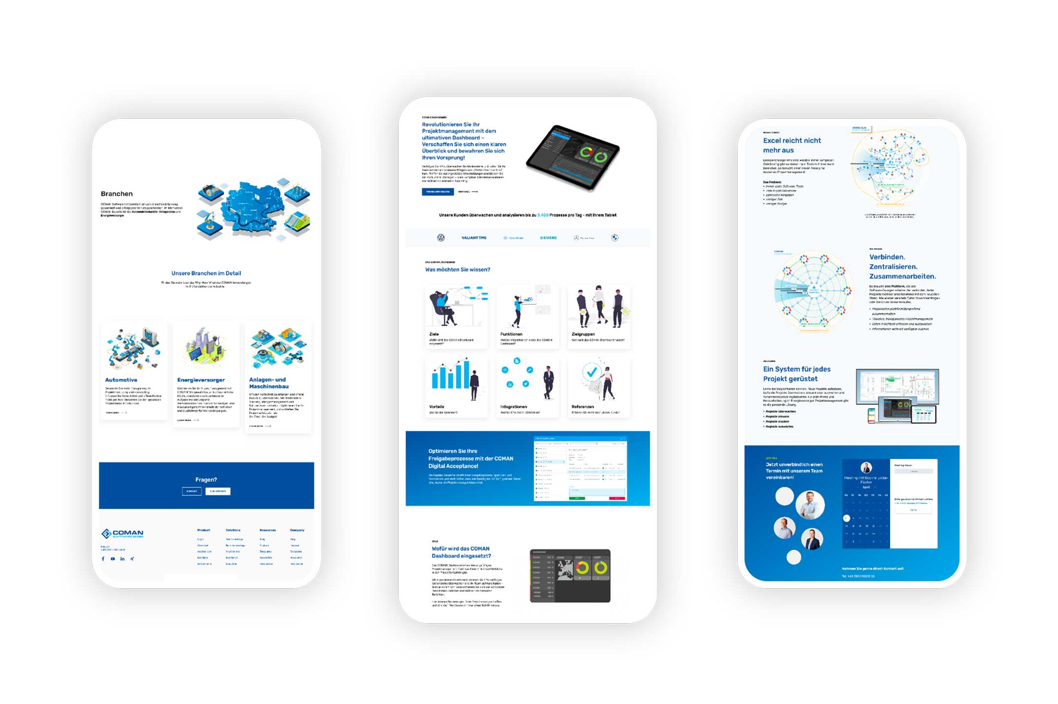 COMAN Project Management via Smartphone